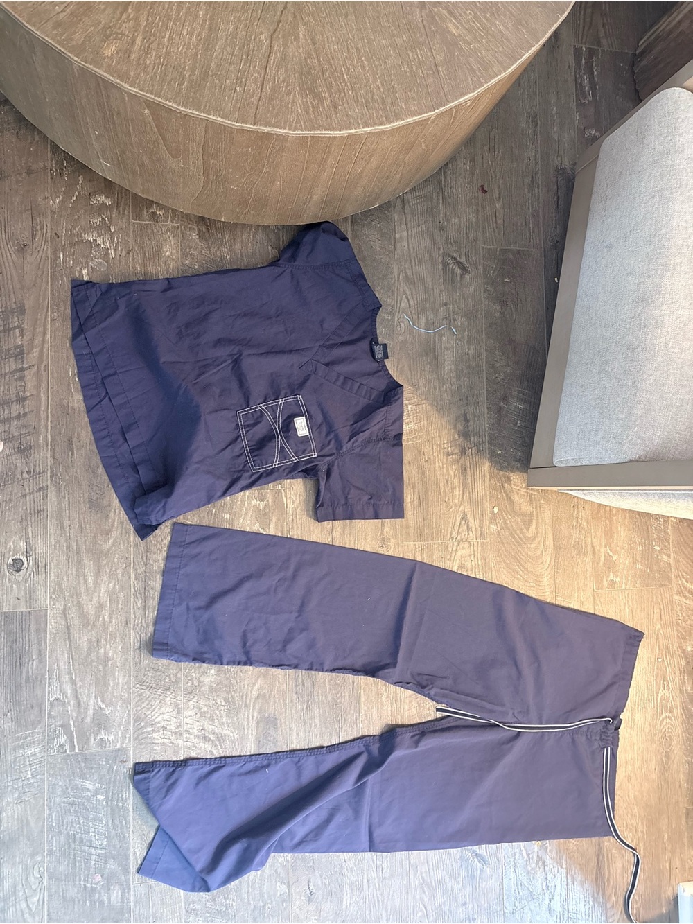 Grey's Anatomy Navy Blue Medical Scrub Set - Top & Pants